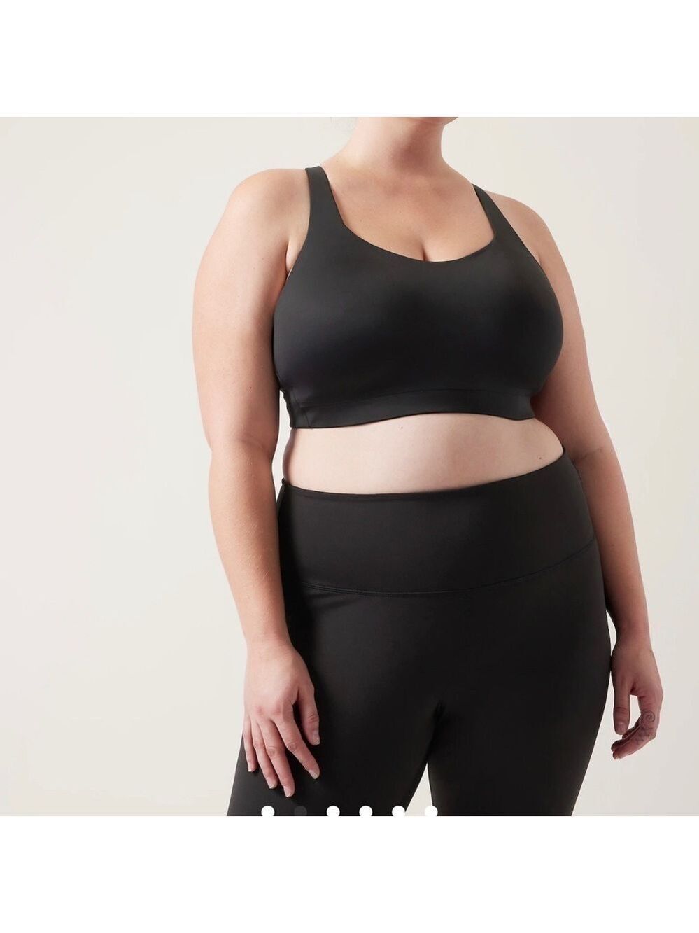 Athleta Advance Black Workout Sports Athletic Gym High Impact Bra Top 38F